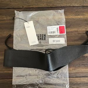 Eileen Fisher Leather Obi Belt